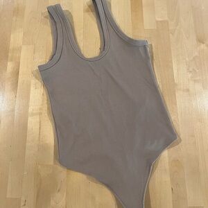 Abercrombie & Fitch Taupe Ribbed Top